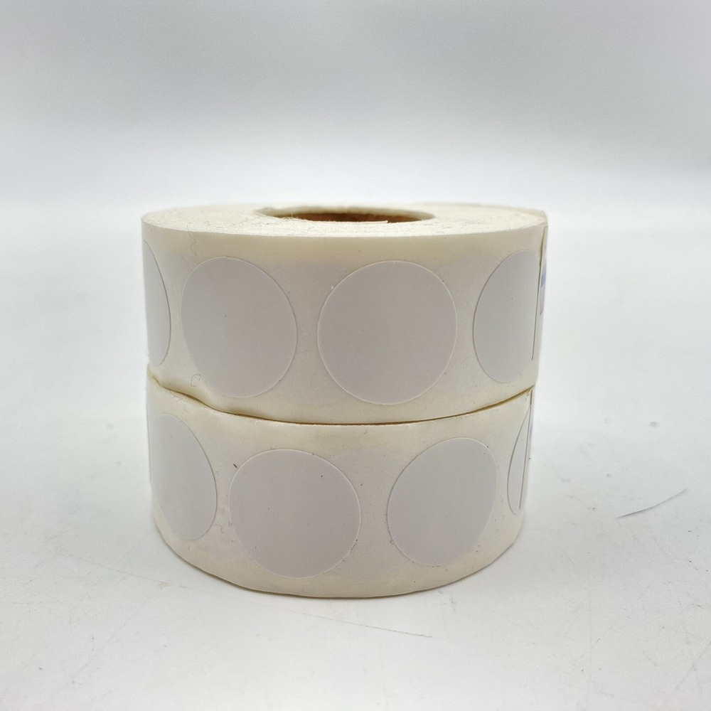 2000 White Color Coding Dot‎ Stickers 3/4" Round Labels Self Adhesive 2 Rolls